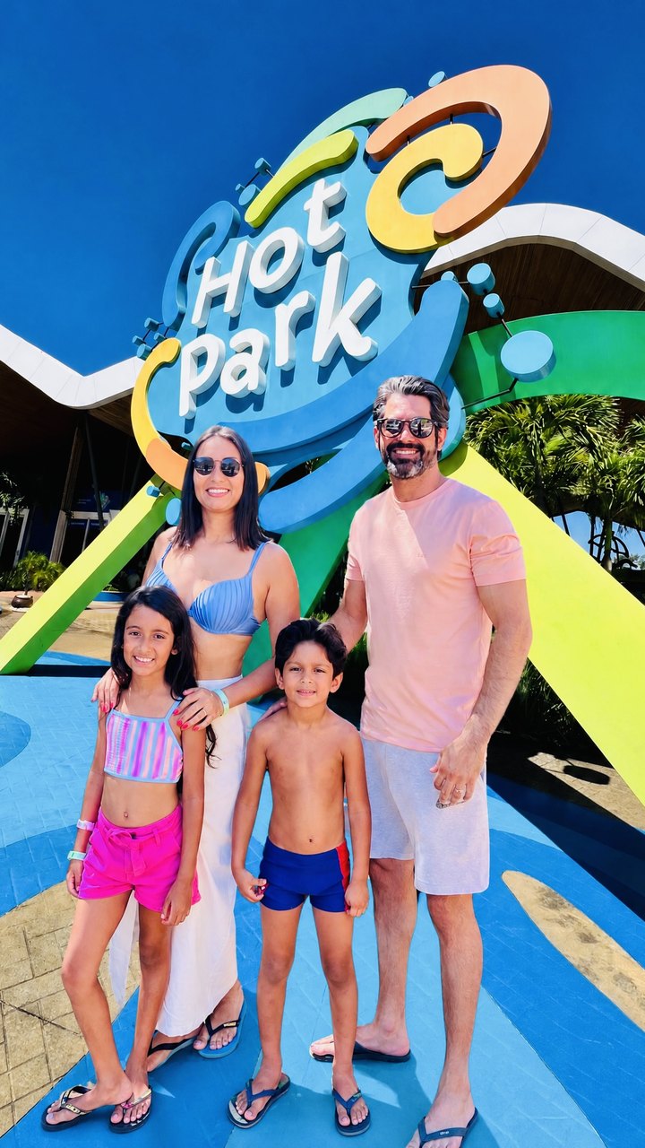 Thiago e Rosane com os filhos