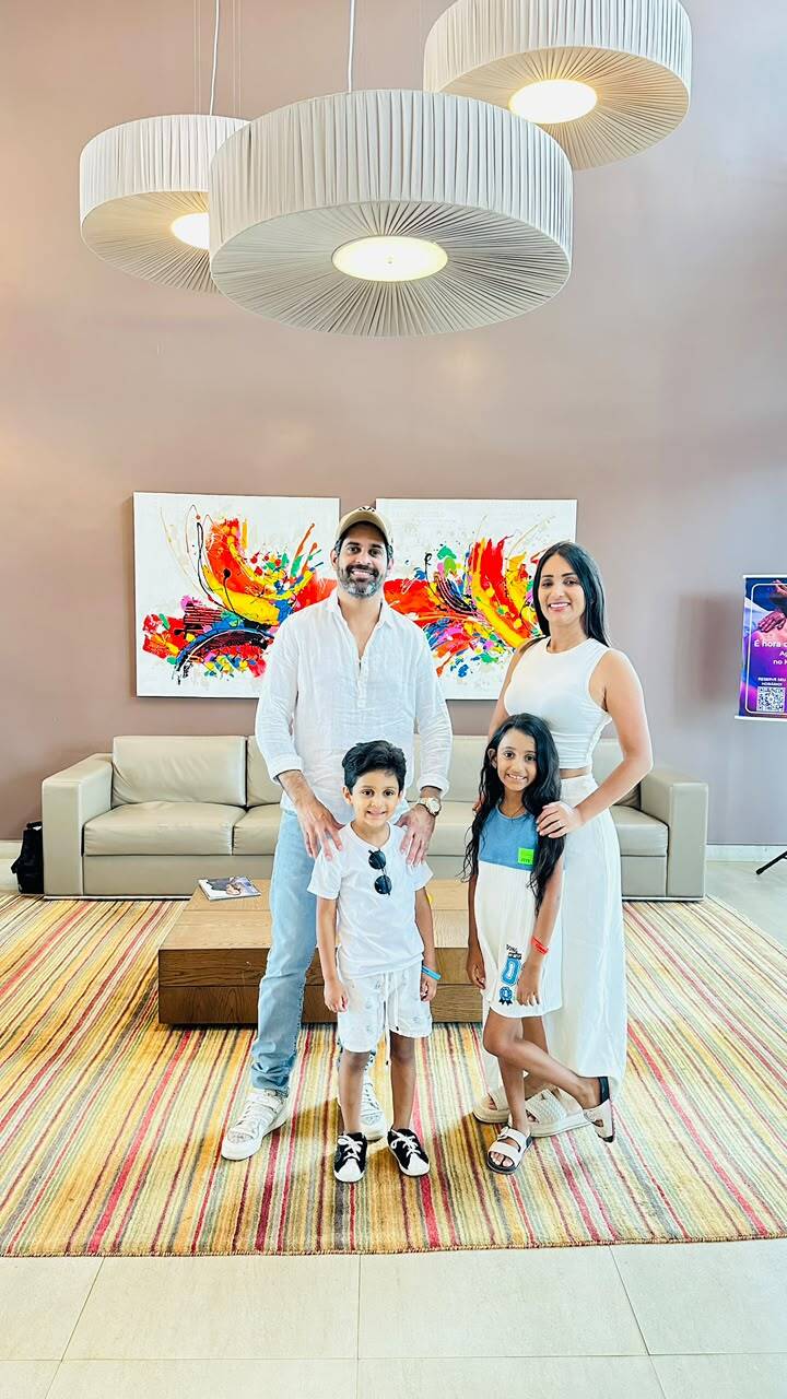 Thiago e Rosane com os filhos